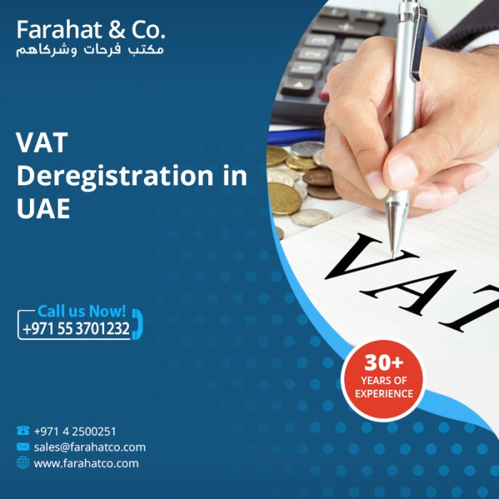  إلغاء التسجيل في ضريبة القيمة المضافة في الإمارات