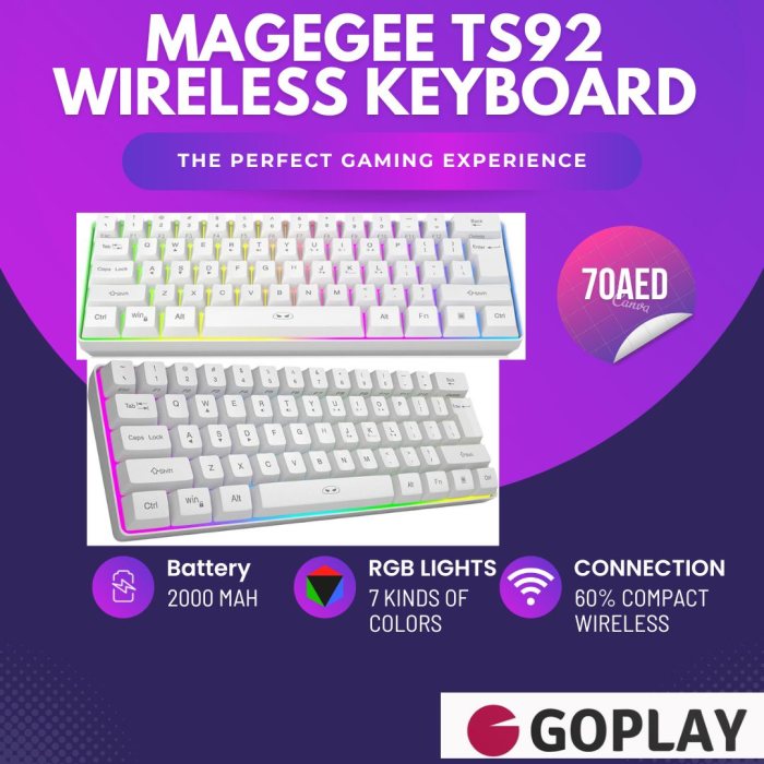 MageGee TS92 Wireless 60% Gaming Keyboard