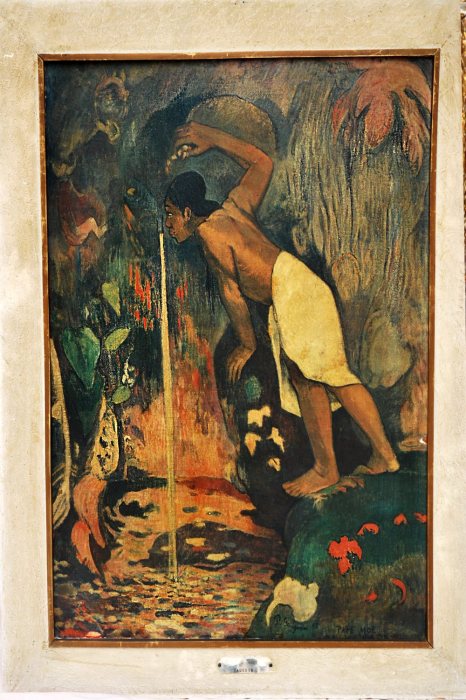 لوحة للفنان الفرنسي paul gauguin  Mysterious Water 1
