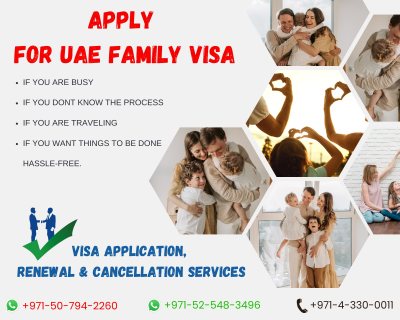 تخلي اجراءات تأشيرة الأسرة بالإمارات جديد / تجديد في البرشاء ، دبي