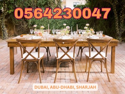 تاجير طاولات وكراسي  للمناسبات للايجار في دبي.