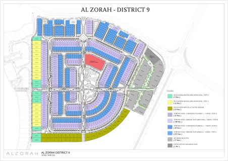Corner plot for sale in al zorah area direct garden view