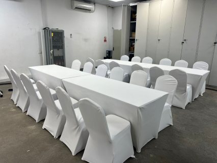 Renting tables with lights for rent, rent clean chairs for rent in Dubai 1