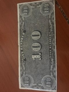 100 دولار امريكي ورقية قديمة منذ عام 1864 2