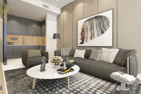  شقة دوبلكس للبيع 3 غرف و صالة بمنطقة مثلث قرية جميرا في دبي بمقدم 20% 1