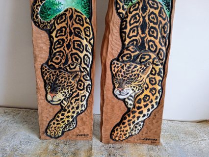 لوحتان فنيتان  من  خشب  السدر الأحمر للفنانة البرازيلية Siqueira  5