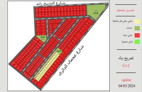 أراضي سكنية للبيع بمخطط الأتحاد 1 بموقع ممتاز بحي الياسمين بعجمان من المطور 7