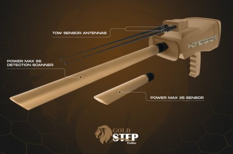 جهاز كاشف للذهب والكنوز المتكامل بي ار جولد ستيبب برو ماكس /Gold step pro max  4