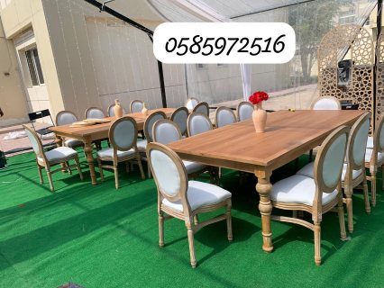 VIP Wooden Glass Tables And Chairs Rentals In Abu Dhabi  3