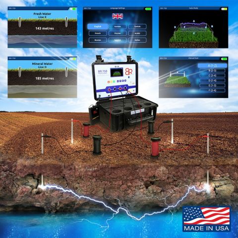 جهاز كشف المياه الجوفية والابار الارتوازية بي ار 750 بروفيشنال 2