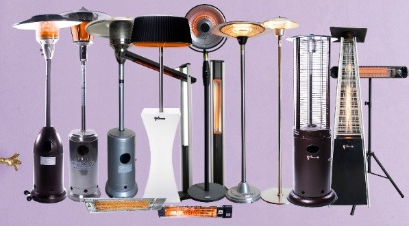 Outdoor Patio Gas heaters & electrical heaters