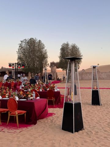 Premium Black Pyramid Flame Gas Patio Heater for Sale & Rent 