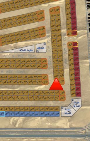 للبيع ارض في المدينه القاسميه السادسه في منطقة المدام