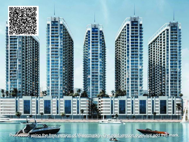 بمقدم 10%  إمتلك غرفة وصالة بإطلالة مائية على خور عجمان  2