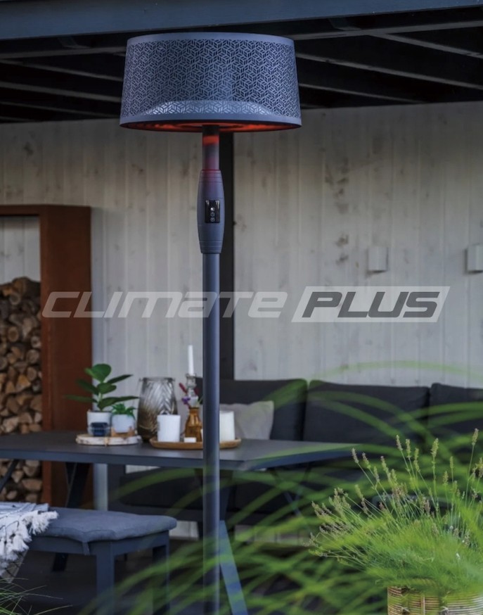 LED Electric Standing MESH Lamp Heater in Black 3
