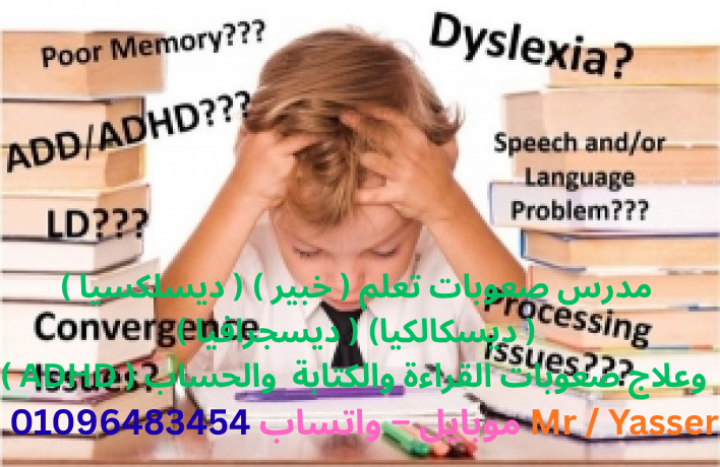 مدرس صعوبات تعلم  (خبير ) علاج  قراءة وكتابة وحساب 01096483454 2