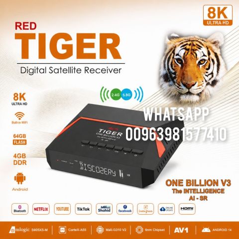 TIGER ONE BILLION V3 The INTELLIGENCE AI-SR 8K ANDROID 14