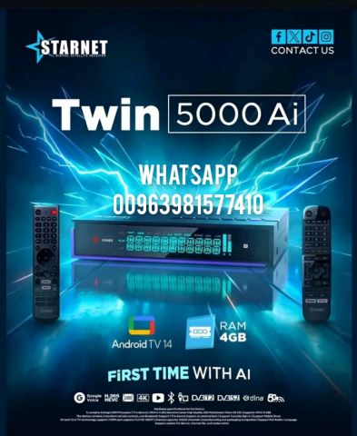 STARNET 5000 TWIN AI 8K ANDROID FOREVER SATELLITE RECEIVER  2