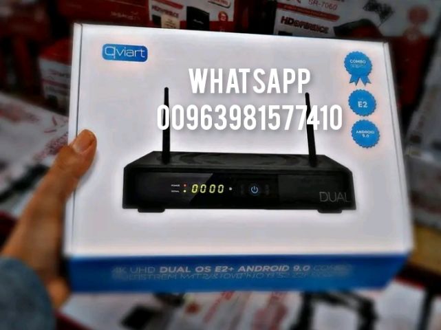 Qviart DUAL 4K UHD LINUX Enigma 2 + Android 9.0 DVB-S2X+T2/C H.26