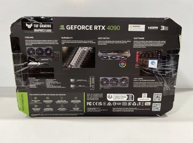ASUS GEFORCE RTX 4090 24GB TUFF OC GAMING GRAPHICS CARD. 2
