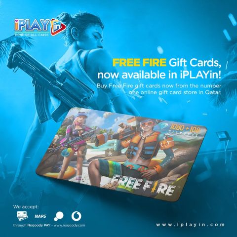 بطاقات الهدايا Free Fire متوفرة الآن في متجر iPLAYin! 