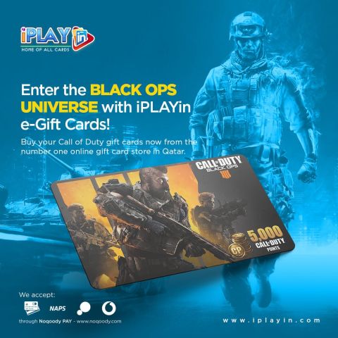 انضم إلى عالم Black Ops باستخدام بطاقات هدايا iPLAYin!