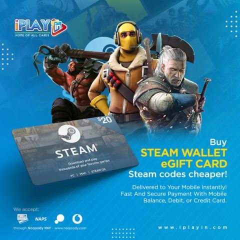 شراء بطاقات هدايا Steam Wallet