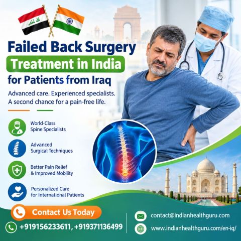 Failed Back surgery treatment Cost in India for Iraq Patients
