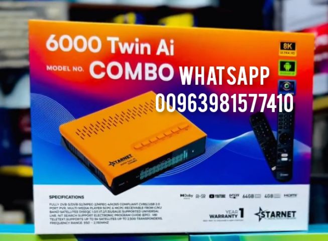 STARNET 6000 COMBO AI-SR 8K ANDROID 14 
