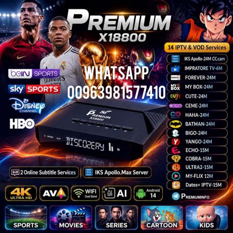 PREMIUM X18800 AI-SR 8K ANDROID FOREVER SATELLITE RECEIVER  2