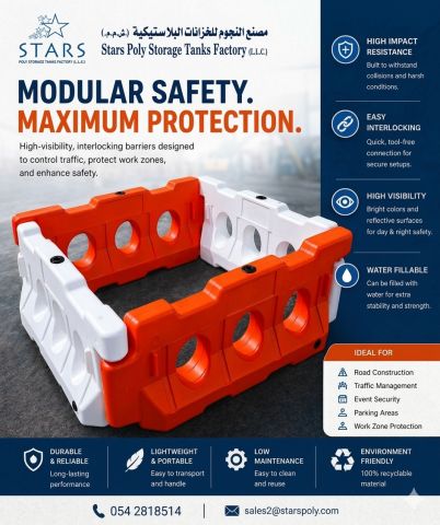 STARS POLY FACTORY (UAE)  Premium Storage Tanks & Road Barrier