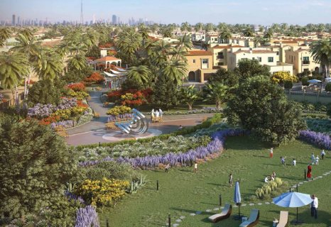 للبيع في دبي فيلا وسطية ذات حديقة دفعه أولى 66000 درهم فقط 7