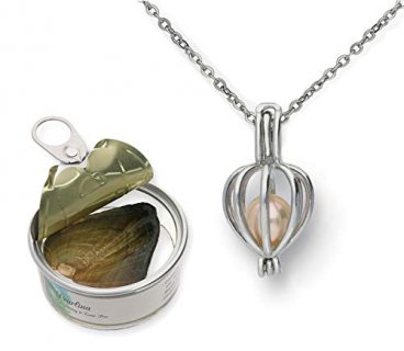  قلادة صدفة بلح البحر بالؤلؤ الطبيعي - Love Wish Pearl in Oyster Necklace  5