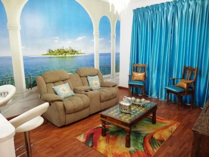 Buy a unique furnished loft studio with a panoramic sea view  1
