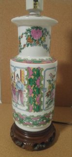 Lovely 15 inch Lamp Vase Antique Chines 6