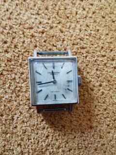 IWC White Gold Rectangular Wristwatch circa 1962