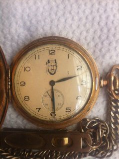 SAUDI ARABIA 1958 KING SAUD GOLD POCKET WATCH ONE 