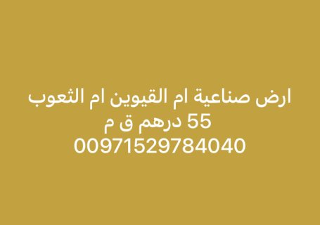 للبيع ارض صناعية ام الثعوب ام القيوين 29000 ق م