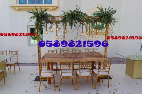 Outdoor wedding furniture for Rent in Dubai.